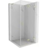 Mexen Lunar-F L Duschkabine klappbar rechts 80 x 80 cm, transparent, gold gebürstet - 836L-080-080-55-00-P