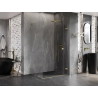 Mexen Lunar-F L klappbare Duschkabine rechts 90 x 80 cm, transparent, gebürstetes Gold - 836L-090-080-55-00-P