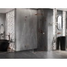 Mexen Lunar-F L Duschkabine faltbar rechts 80 x 80 cm, transparent, Roségold - 836L-080-080-60-00-P