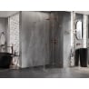 Mexen Lunar-F L Duschkabine faltbar rechts 80 x 80 cm, transparent, Roségold - 836L-080-080-60-00-P