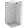 Mexen Lunar-F L Faltbare Duschkabine rechts 90 x 90 cm, transparent, Roségold - 836L-090-090-60-00-P