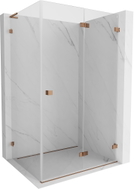 Mexen Lunar-F L faltbare Duschkabine rechts 100 x 90 cm, transparent, Roségold - 836L-100-090-60-00-P