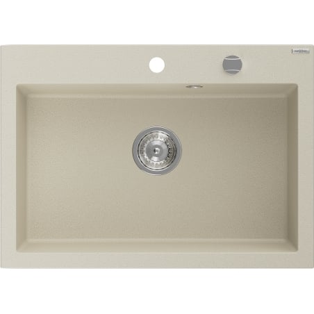 Mexen Elix Granitspüle 1-Becken 700 x 500 mm, beige, Siphon Chrom - 6526701005-69