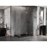 Mexen Lunar-F L Falt-Duschkabine rechts 95 x 80 cm, transparent, gebürstetes Kupfer - 836L-095-080-65-00-P