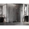 Mexen Lunar-F L Klap-Duschkabine rechts 100 x 80 cm, transparent, gebürstetes Kupfer - 836L-100-080-65-00-P