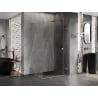 Mexen Lunar-F L klappbare Duschkabine rechts 100 x 90 cm, transparent, gebürstetes Kupfer - 836L-100-090-65-00-P