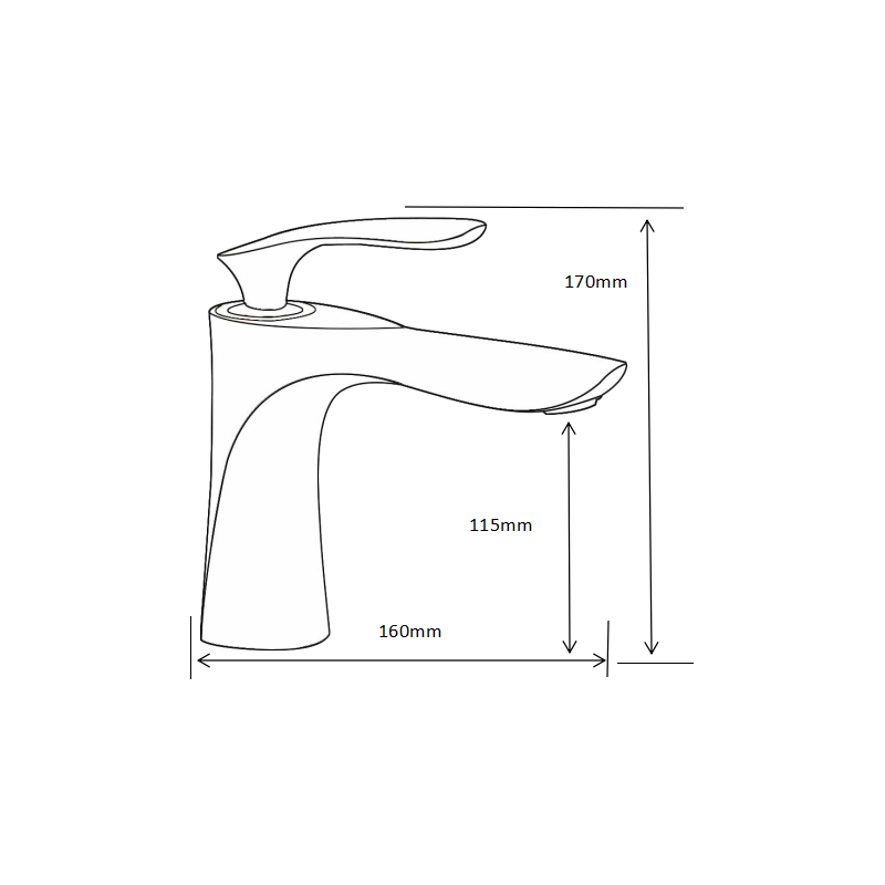 Mexen Lily Waschbeckenarmatur, gold - 73600-50