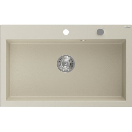 Mexen Elix Granitspüle 1-beckig 800 x 500 mm, beige, Siphon chrom - 6527801005-69