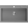Mexen Elix Granitspüle 1-becken 800 x 500 mm, grau, Siphon chrom - 6527801005-71