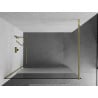 Mexen Kioto Duschwand Walk-in 140 x 200 cm, transparent/matt 8 mm, gold - 800-140-101-50-35