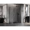Mexen Lunar-F L klappbare Duschkabine rechts 85 x 80 cm, transparent, gebürstetes Gun Gray - 836L-085-080-66-00-P