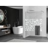 Mexen Kioto+ Duschwand mit Ablage Walk-in 90 x 200 cm, weißes Muster, Chrom - 800-090-121-01-85