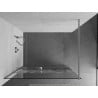 Mexen Kioto+ Duschwand mit Ablage Walk-in 90 x 200 cm, weißes Muster, Chrom - 800-090-121-01-85