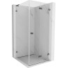 Mexen Lunar-F L faltbare Duschkabine rechts 100 x 100 cm, transparent, gebürstetes Kanonengrau - 836L-100-100-66-00-P