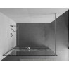 Mexen Kioto+ Duschwand mit Regal Walk-in 120 x 200 cm, weißes Muster, Chrom - 800-120-121-01-85