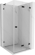 Mexen Lunar-F L Duschkabine klappbar rechts 80 x 80 cm, transparent, schwarz - 836L-080-080-70-00-P