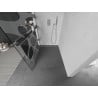 Mexen Kioto+ Duschwand mit Ablage Walk-in 70 x 200 cm, weiße Welle, Chrom - 800-070-121-01-97