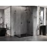 Mexen Lunar-F L Falt-Duschkabine rechts 85 x 80 cm, transparent, schwarz - 836L-085-080-70-00-P
