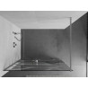 Mexen Kioto+ Duschwand mit Ablage Walk-in 70 x 200 cm, weiße Welle, Chrom - 800-070-121-01-97