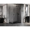 Mexen Lunar-F L Faltbare Duschkabine rechts 100 x 90 cm, transparent, schwarz - 836L-100-090-70-00-P
