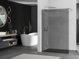 Mexen Kioto Duschwand Walk-in 140 x 200 cm, graphit 8 mm, Chrom - 800-140-101-01-40
