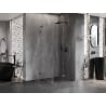 Mexen Lunar-F L Faltdusche rechts 100 x 100 cm, transparent, Gun Metal - 836L-100-100-95-00-P
