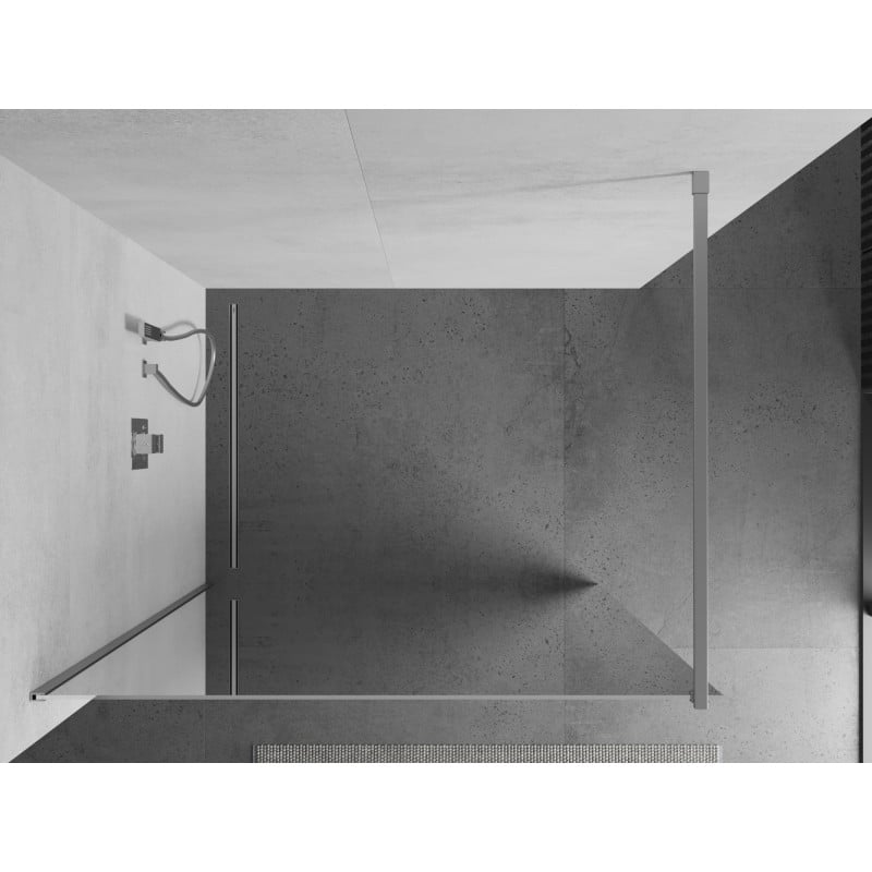 Mexen Kioto Duschwand Walk-in 130 x 200 cm, Spiegel 8 mm, Chrom - 800-130-101-01-50