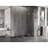 Mexen Lunar-F L Faltdusche rechts 80 x 80 cm, transparent, gebürsteter Nickel - 836L-080-080-97-00-P