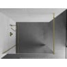 Mexen Kioto Duschwand Walk-in 140 x 200 cm, Spiegel 8 mm, Gold - 800-140-101-50-50