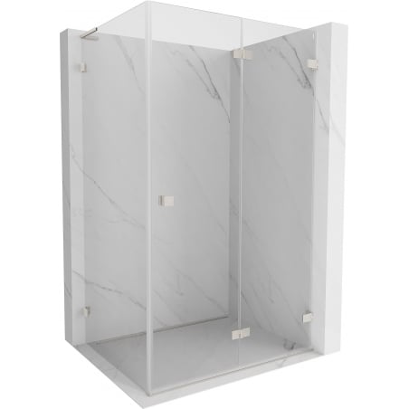 Mexen Lunar-F L faltbare Duschkabine rechts 95 x 90 cm, transparent, gebürsteter Nickel - 836L-095-090-97-00-P