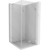 Mexen Lunar-F L Duschkabine klappbar rechts 100 x 100 cm, transparent, gebürstetes Nickel - 836L-100-100-97-00-P