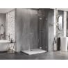 Mexen Lunar T Duschkabine rechts öffnend 120 x 80 cm, transparent, gebürsteter Nickel - 834T-120-080-97-00-P