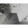 Mexen Kioto Duschwand Walk-in 80 x 200 cm, weißes Muster 8 mm, Gold - 800-080-101-50-85