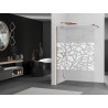Mexen Kioto Walk-in-Duschabtrennung 70 x 200 cm, weißes Muster 8 mm, Roségold - 800-070-101-60-85