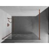 Mexen Kioto Duschwand Walk-in 130 x 200 cm, weißes Muster 8 mm, Roségold - 800-130-101-60-85