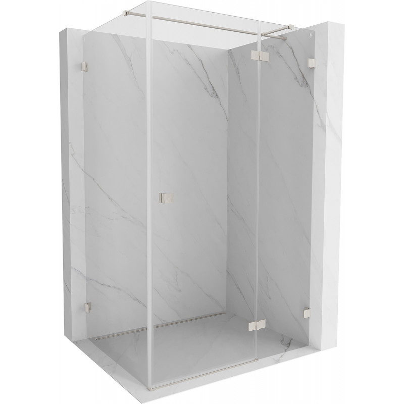 Mexen Lunar T Duschkabine rechts öffnend 120 x 110 cm, transparent, gebürsteter Nickel - 834T-120-110-97-00-P
