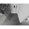 Mexen Kioto Duschwand Walk-in 80 x 200 cm, weißes Muster 8 mm, schwarz - 800-080-101-70-85