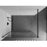 Mexen Kioto Duschwand Walk-in 80 x 200 cm, weißes Muster 8 mm, schwarz - 800-080-101-70-85