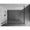 Mexen Kioto Duschwand Walk-in 100 x 200 cm, weißes Muster 8 mm, schwarz - 800-100-101-70-85
