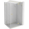 Mexen Lunar T Duschkabine Klapptür rechts 120 x 110 cm, transparent, gebürstetes Gold - 834T-120-110-55-00-P
