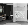 Mexen Kioto Walk-in Duschwand 110 x 200 cm, weißes Muster 8 mm, schwarz - 800-110-101-70-85