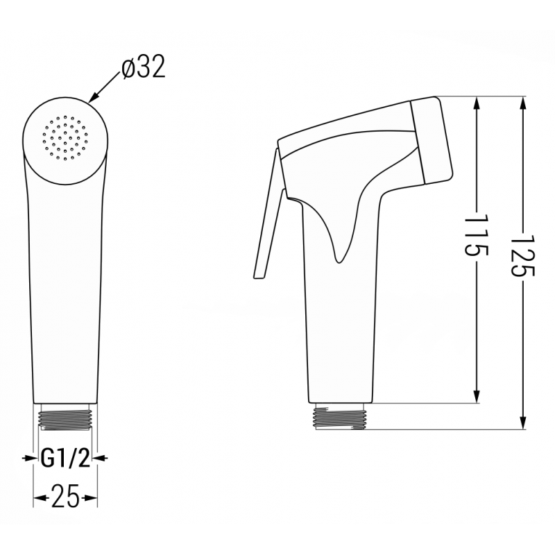 Mexen R-76 Bidet-Handbrause, weiß - 79576-20