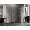 Mexen Lunar T Duschkabine Pendeltür rechts 120 x 120 cm, transparent, gebürstetes Gold - 834T-120-120-55-00-P