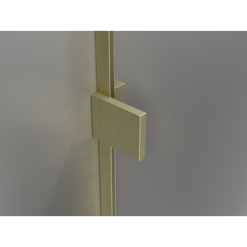 Mexen Lunar T Duschkabine rechts schwenkbar 125 x 120 cm, transparent, gebürstet Gold - 834T-125-120-55-00-P