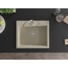 Mexen Elix Granitspüle 1-Becken 600 x 500 mm, beige, Siphon Chrom - 6525601005-69