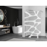 Mexen Kioto Duschwand Walk-in 130 x 200 cm, weiße Welle 8 mm, Chrom - 800-130-101-01-97