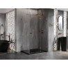 Mexen Lunar T Duschkabine, schwenkbar, rechts 115 x 90 cm, transparent, Roségold - 834T-115-090-60-00-P