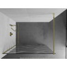Mexen Kioto Duschtür Walk-in 80 x 200 cm, weiße Welle 8 mm, gold - 800-080-101-50-97