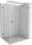 Mexen Lunar T Duschkabine, rechts öffnend, 120 x 90 cm, transparent, Roségold - 834T-120-090-60-00-P
