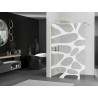 Mexen Kioto Walk-in-Duschwand 120 x 200 cm, weiße Welle 8 mm, gold - 800-120-101-50-97